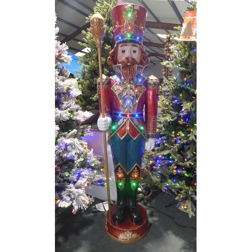 3023 - 6ft (1.8m) Grand Resin Indoor / Outdoor Christmas Nutcracker with 25 LED Lights & Sounds ( 264Z-75) ... 