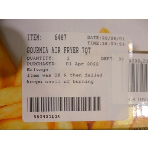 3298 - Gourmia Air Fryer 7Qt     (266-18)  * This lot is subject to vat