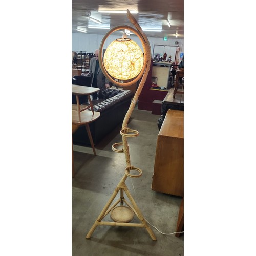 7 - A Daro Ltd. bamboo floor standing lamp/plant stand