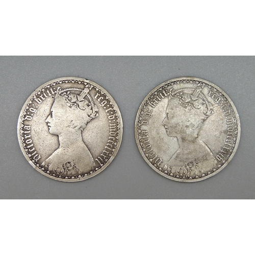 101 - Two Victorian florins, 1872 and 1874