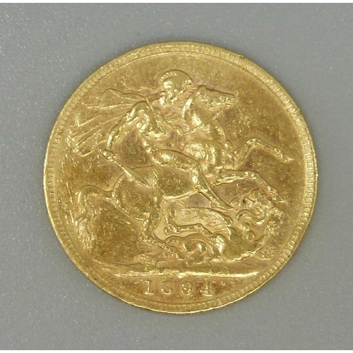 11 - A Victorian 1894 full sovereign