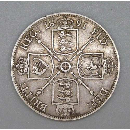 112 - A Victorian 1891 florin