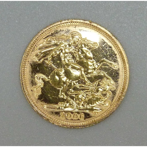 123 - A 2006 half sovereign