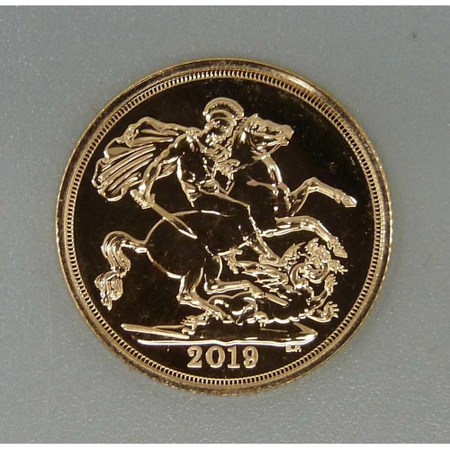 125 - A 2019 full sovereign, uncirculated