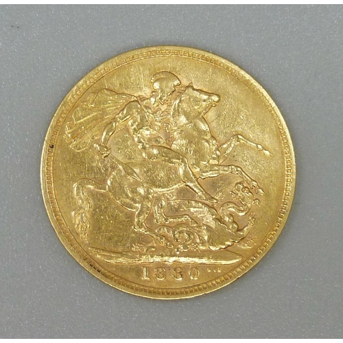 131 - A Victorian 1880 full sovereign