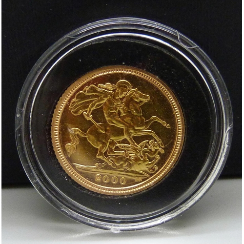 133 - A 2000 half sovereign