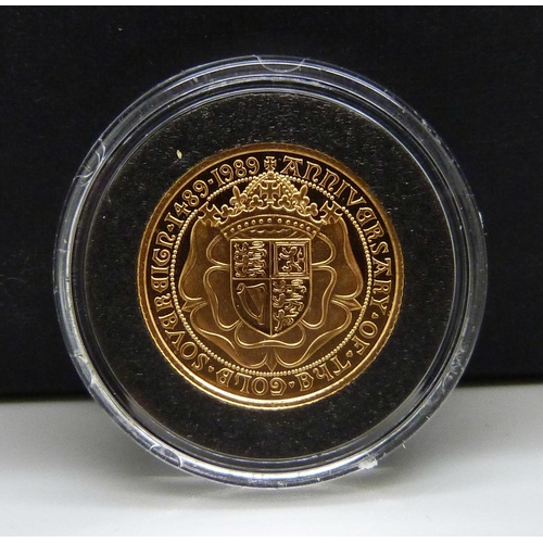 136 - A 1989 Commemorative proof half sovereign