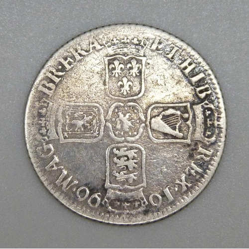 155 - A William III 1696 shilling