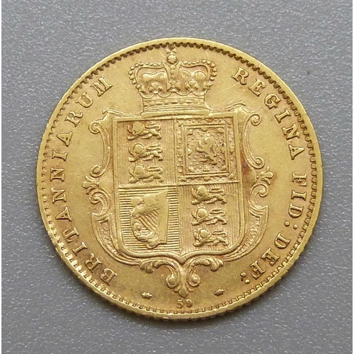 169 - A Victorian 1871 half sovereign, die 59