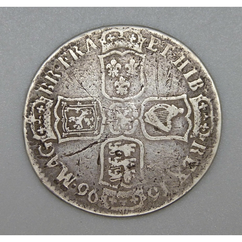 185 - A William III 1696 half crown