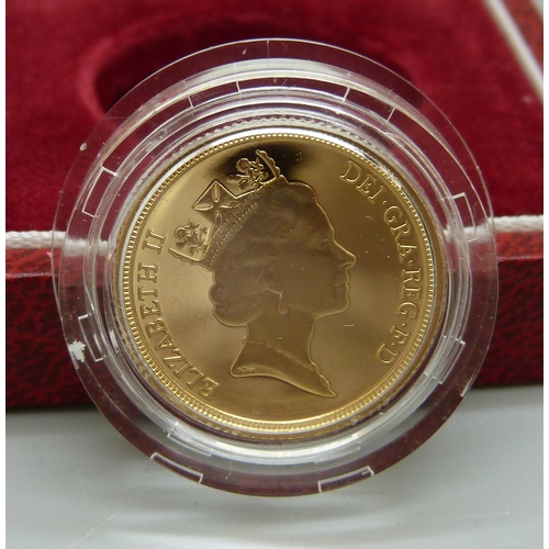 19 - A 1988 proof sovereign, Royal Mint