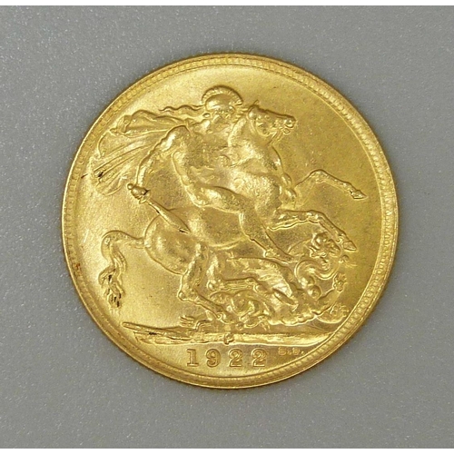 20 - A 1922 full sovereign, Perth mint