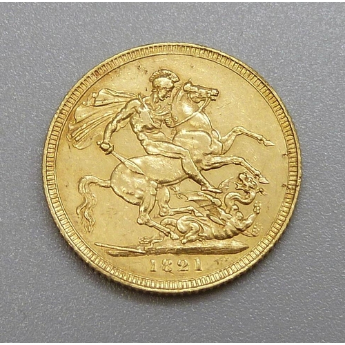 212 - A George IV 1821 full sovereign