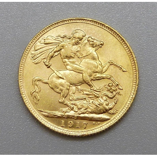 214 - A George V 1917 full sovereign, Sydney mint