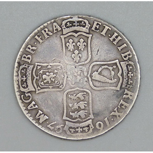 22 - A William III 1697 half crown