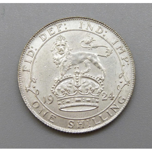 232 - A George V 1924 shilling, uncirculated