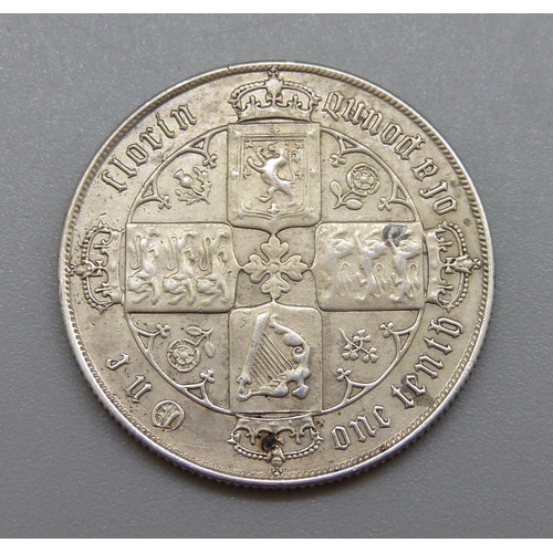 237 - A Victorian 1879 Gothic florin