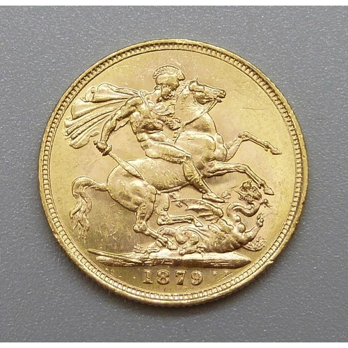 245 - A Victorian 1879 full sovereign