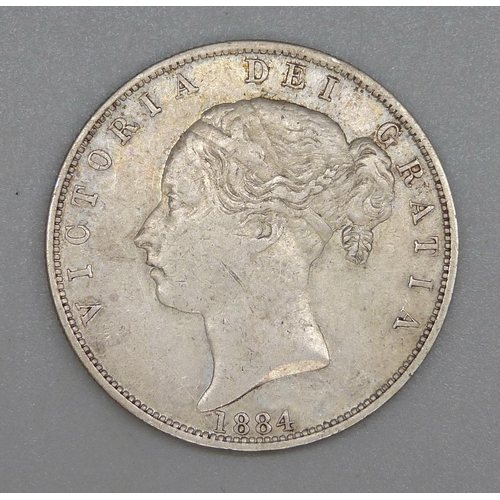 26 - A Victorian 1884 half crown