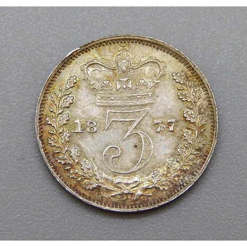 264 - A Victorian 1877 3d coin, uncirculated