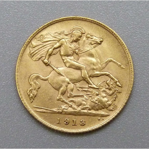 282 - A 1913 half sovereign