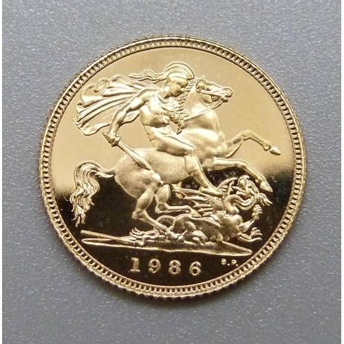 287 - A 1986 half sovereign