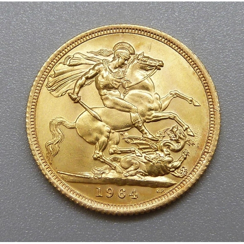 289 - A 1964 full sovereign