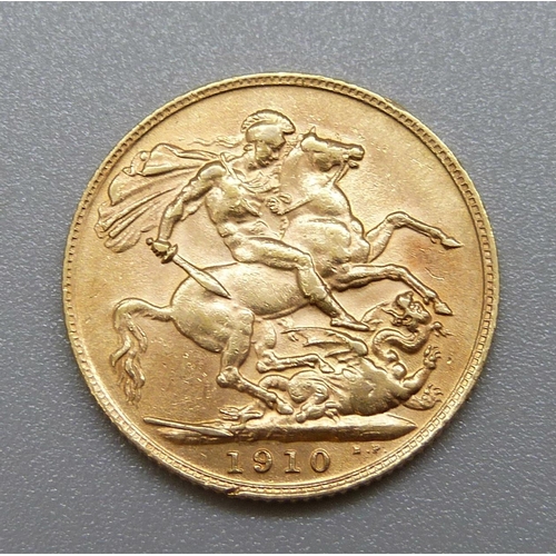 290 - An Edward VII 1910 full sovereign