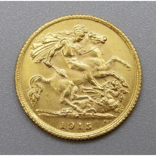 299 - A George V 1915 half sovereign, Perth mint