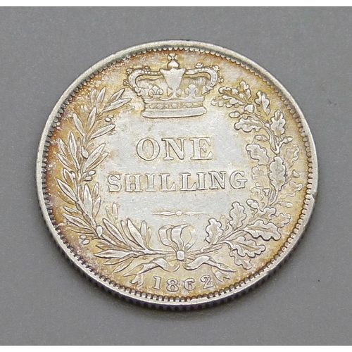 309 - An 1862 one shilling coin