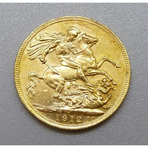 338 - A George V 1912 full sovereign