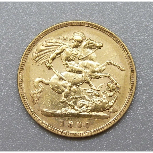 341 - A Victorian 1897 half sovereign