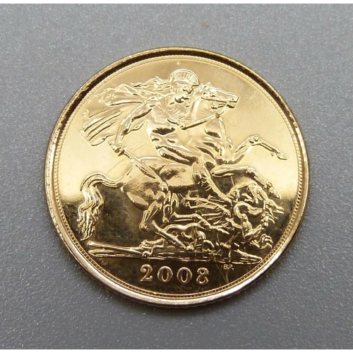 346 - A 2008 half sovereign