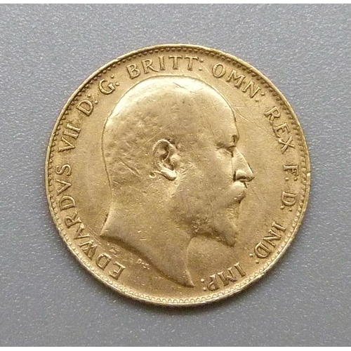 363 - An Edward VII 1909 full sovereign