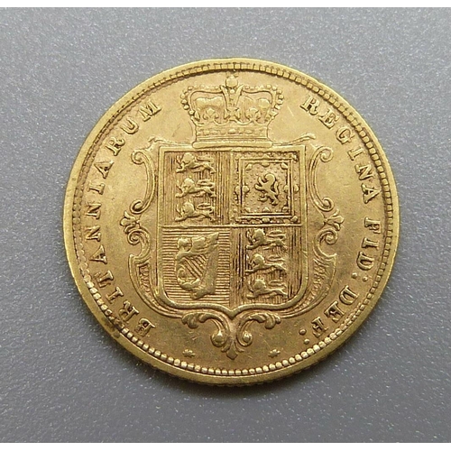 376 - A Victorian 1883 half sovereign