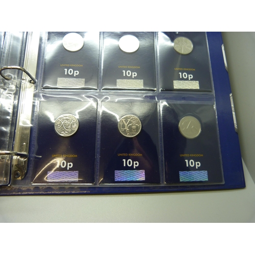 381 - A 2018 set of Change Checker, uncirculated 10p coins with medallion