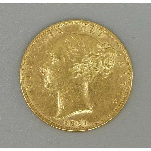 43 - A Victorian 1851 full sovereign