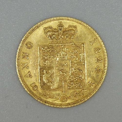 44 - A George IV 1824 half sovereign