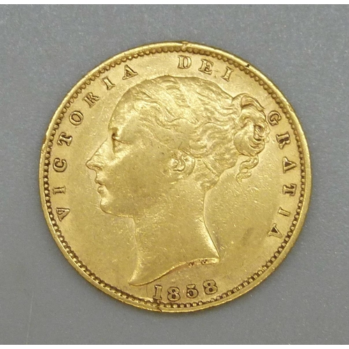 6 - A Victorian 1858 full sovereign