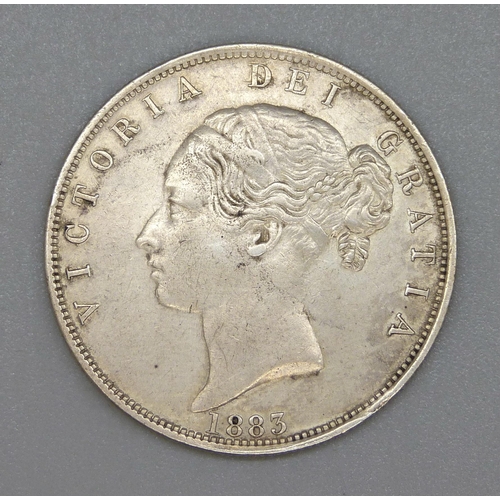 62 - A Victorian 1883 half crown