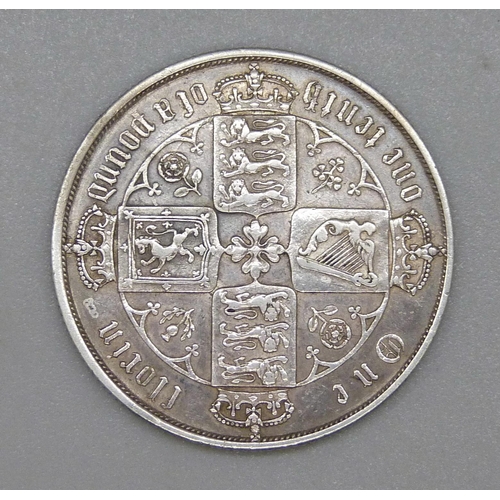 78 - A Victorian 1873 Gothic florin