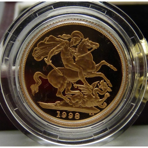 82 - A 1998 proof sovereign