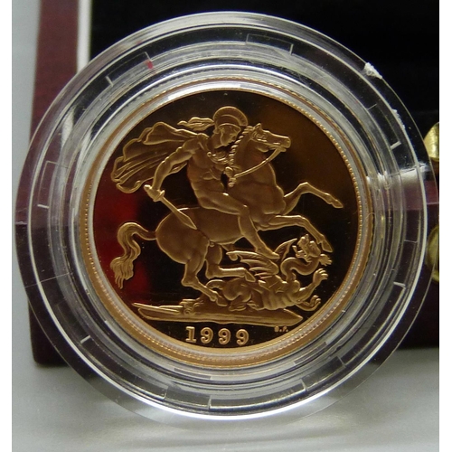 85 - A 1999 proof sovereign