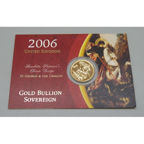 92 - A 2006 Gold Bullion Sovereign, Royal Mint