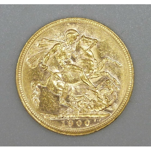 95 - A Victorian 1900 full sovereign, Melbourne mint