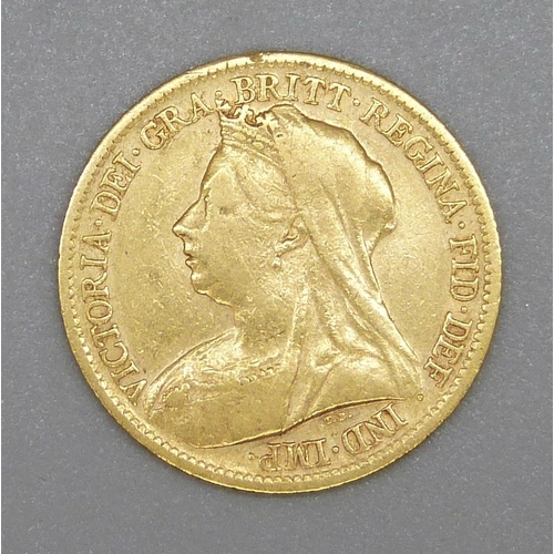 96 - A Victorian 1899 half sovereign