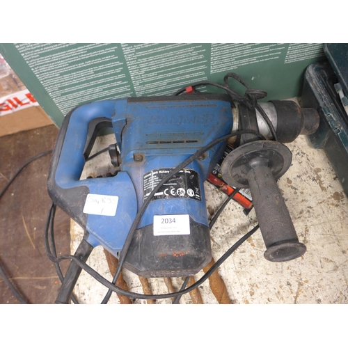 2030 - Pro Craft hammer SDS drill and SDS bits - failed electrical safety test due to damaged cable - sold ... 