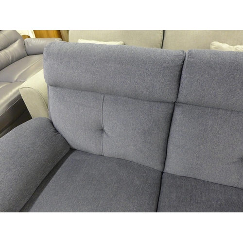 1405 - A blue and grey flecked upholstered two seater sofa