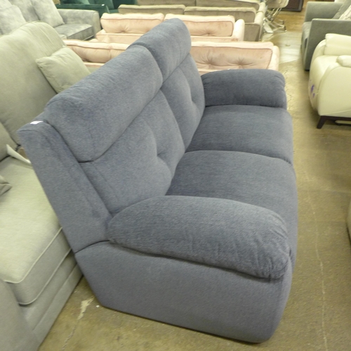 1405 - A blue and grey flecked upholstered two seater sofa