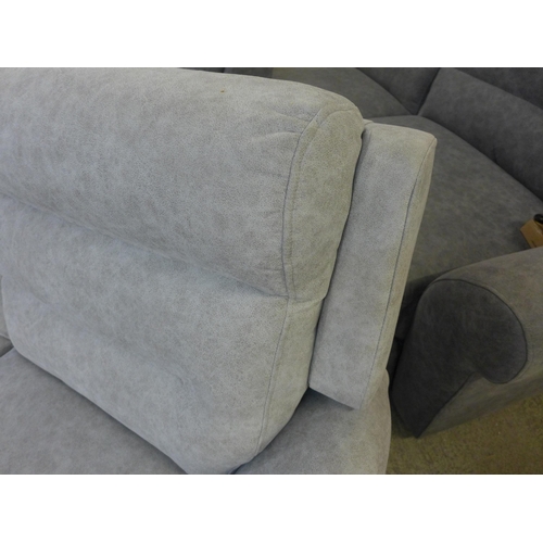 1314 - A Merlin light grey manual reclining two seater sofa